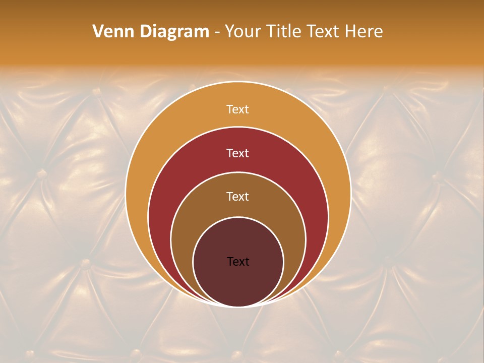Sepia Picture Of Genuine Leather Upholstery PowerPoint Template