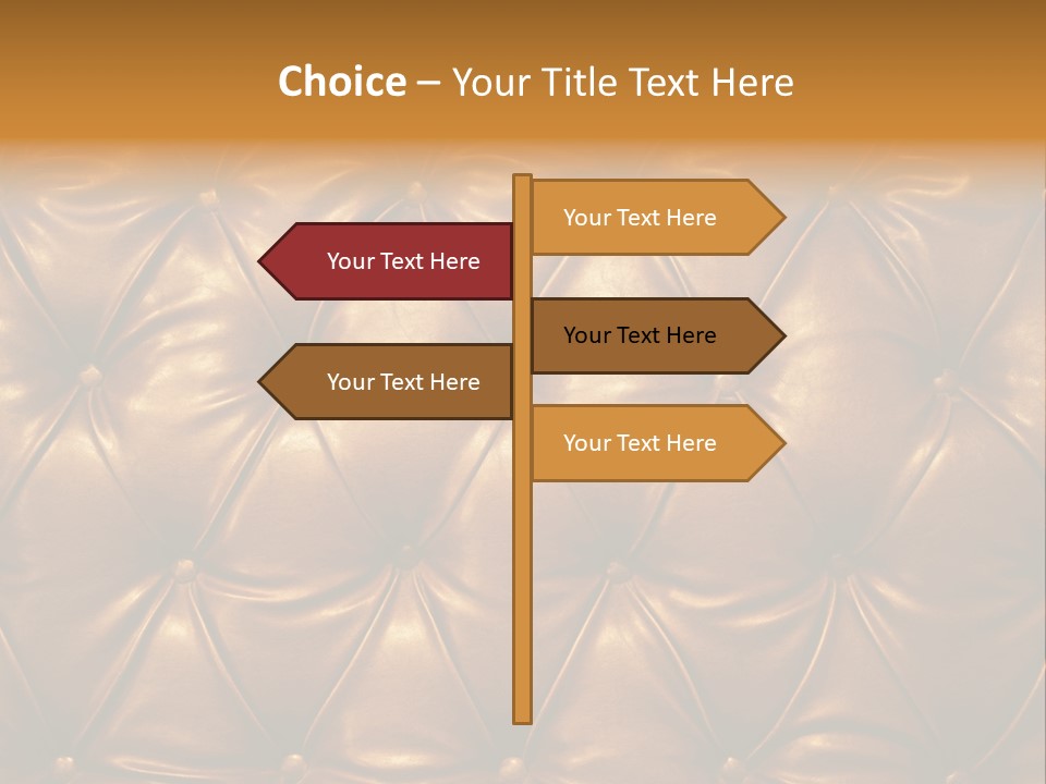Sepia Picture Of Genuine Leather Upholstery PowerPoint Template