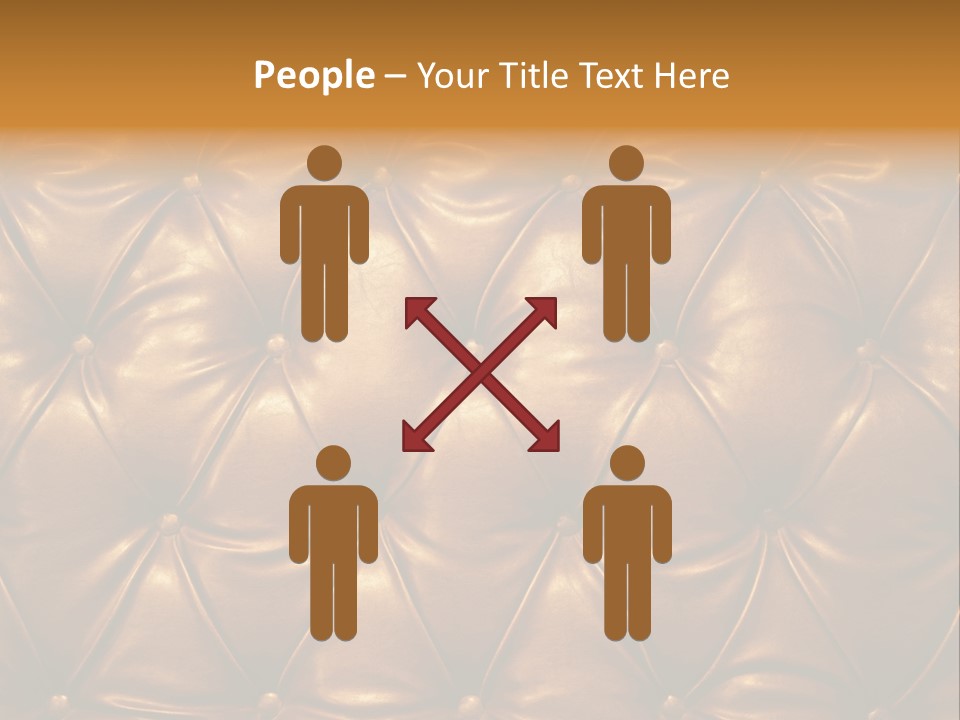 Sepia Picture Of Genuine Leather Upholstery PowerPoint Template