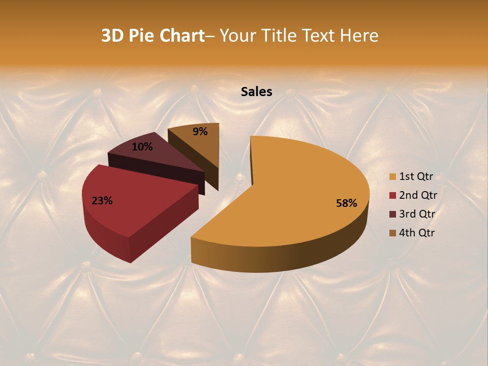 Sepia Picture Of Genuine Leather Upholstery PowerPoint Template