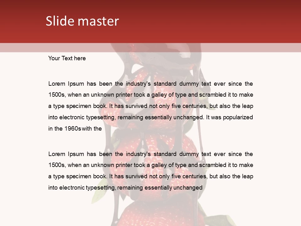 A Chocolate Covered Strawberry Powerpoint Presentation PowerPoint Template