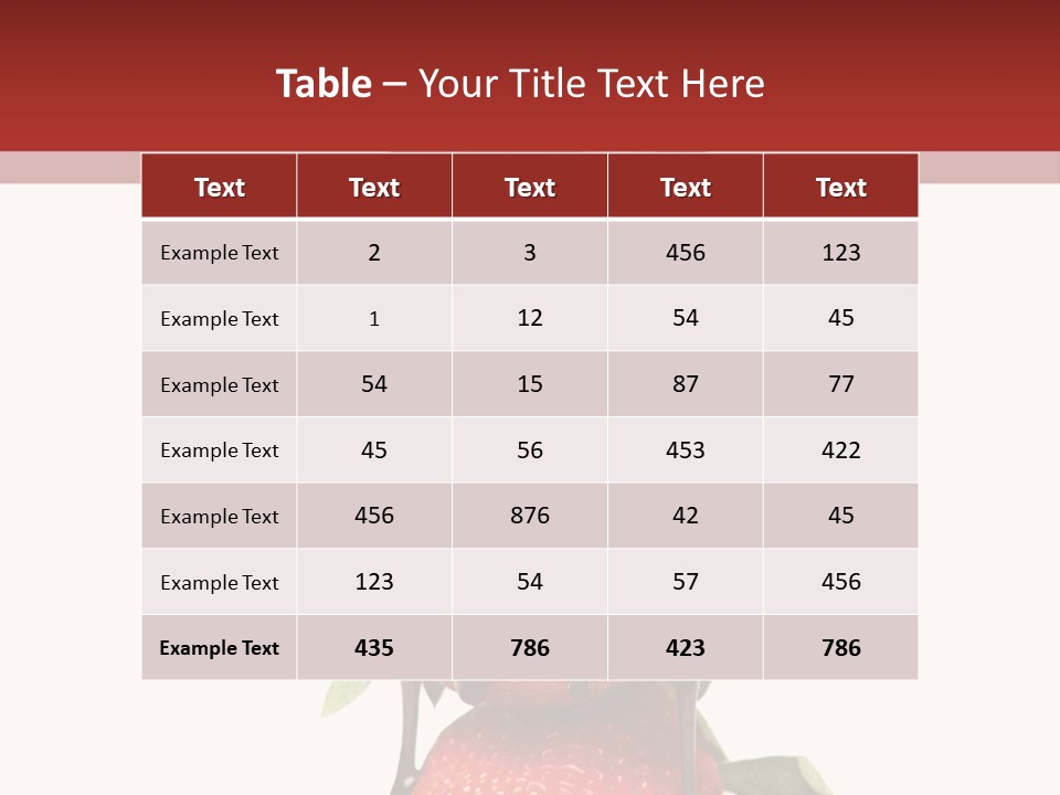 A Chocolate Covered Strawberry Powerpoint Presentation PowerPoint Template