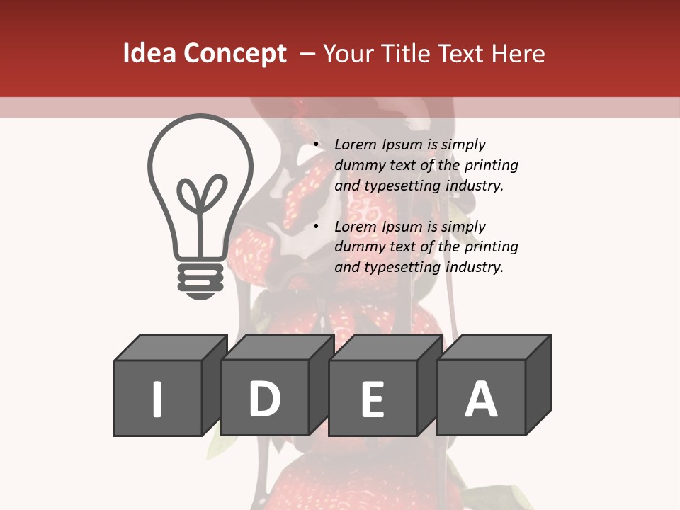 A Chocolate Covered Strawberry Powerpoint Presentation PowerPoint Template