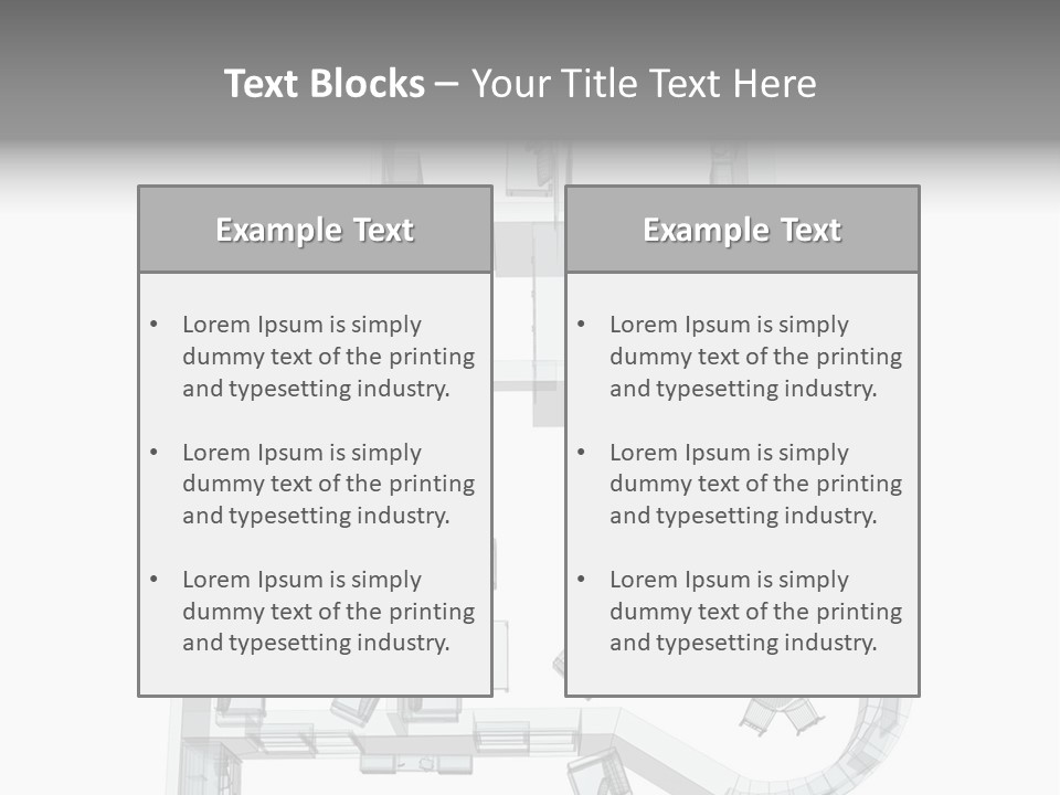 3D Sketch Of A Four-Room Apartment. Object Over White PowerPoint Template