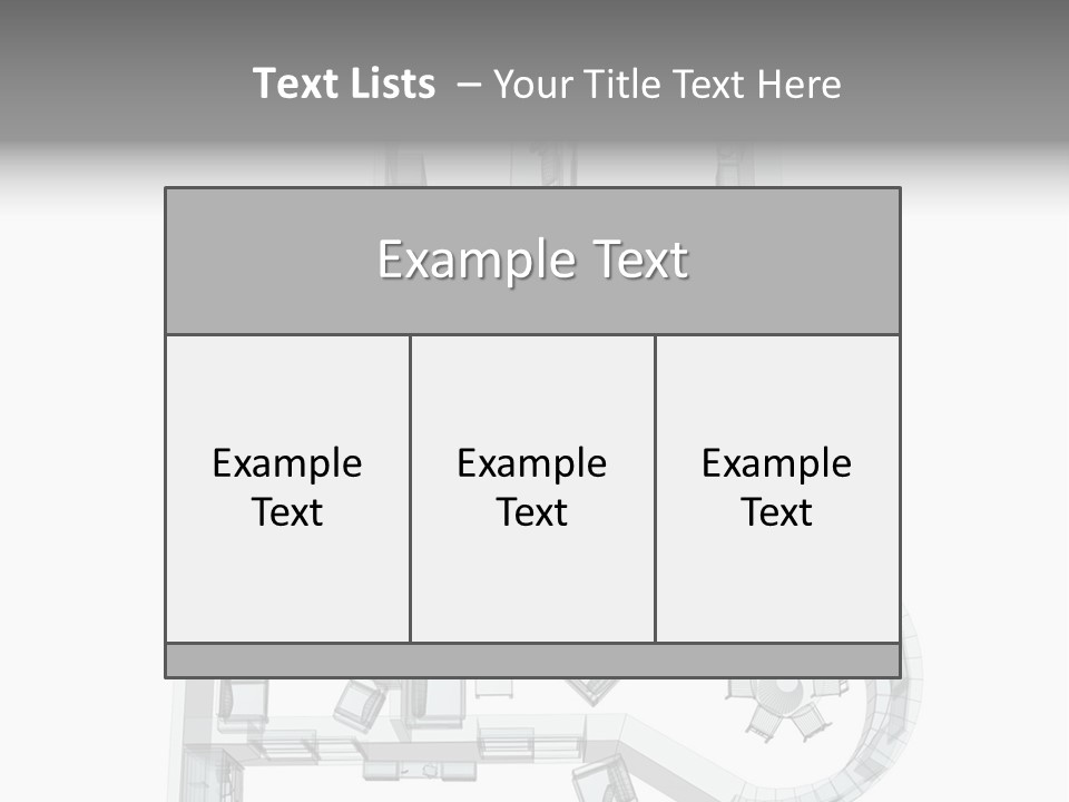 3D Sketch Of A Four-Room Apartment. Object Over White PowerPoint Template