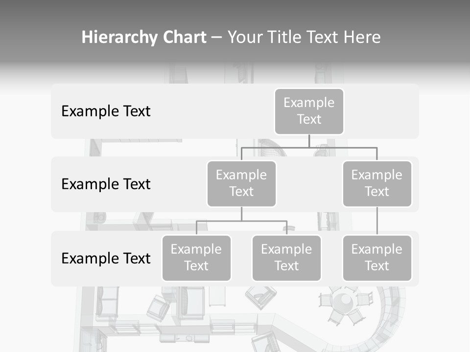 3D Sketch Of A Four-Room Apartment. Object Over White PowerPoint Template