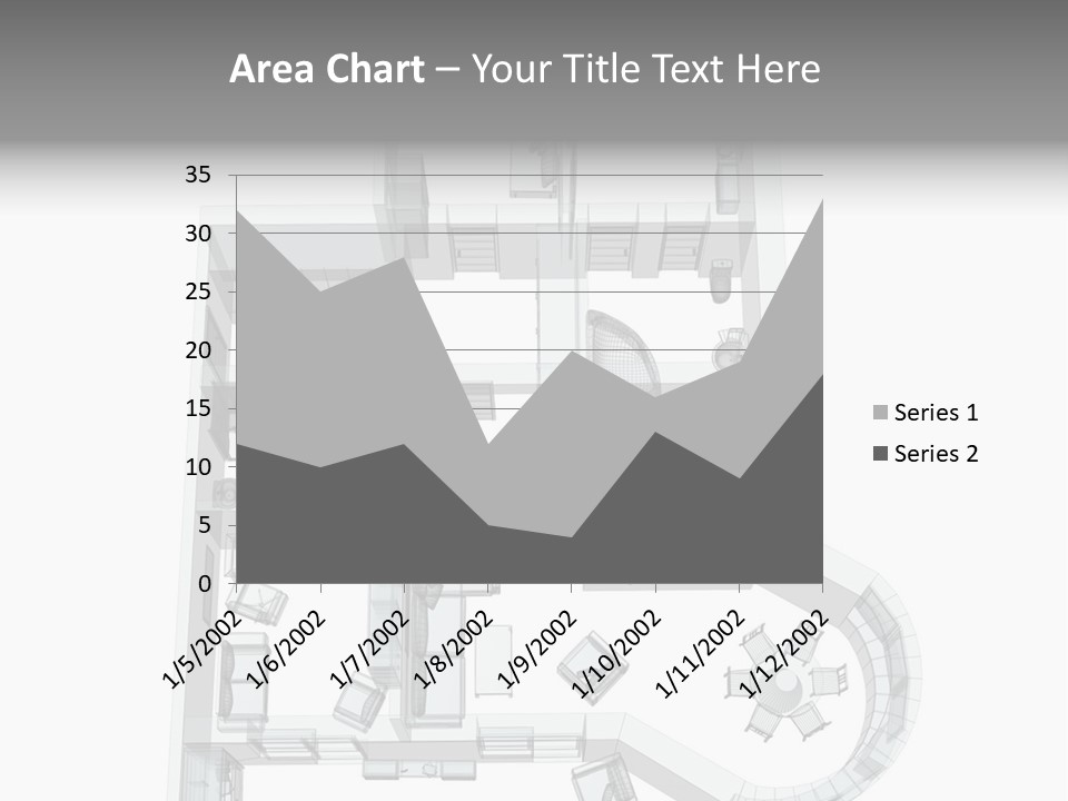 3D Sketch Of A Four-Room Apartment. Object Over White PowerPoint Template