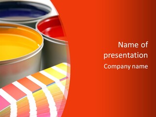 Printing Inks, Cyan, Magenta, Yellow PowerPoint Template