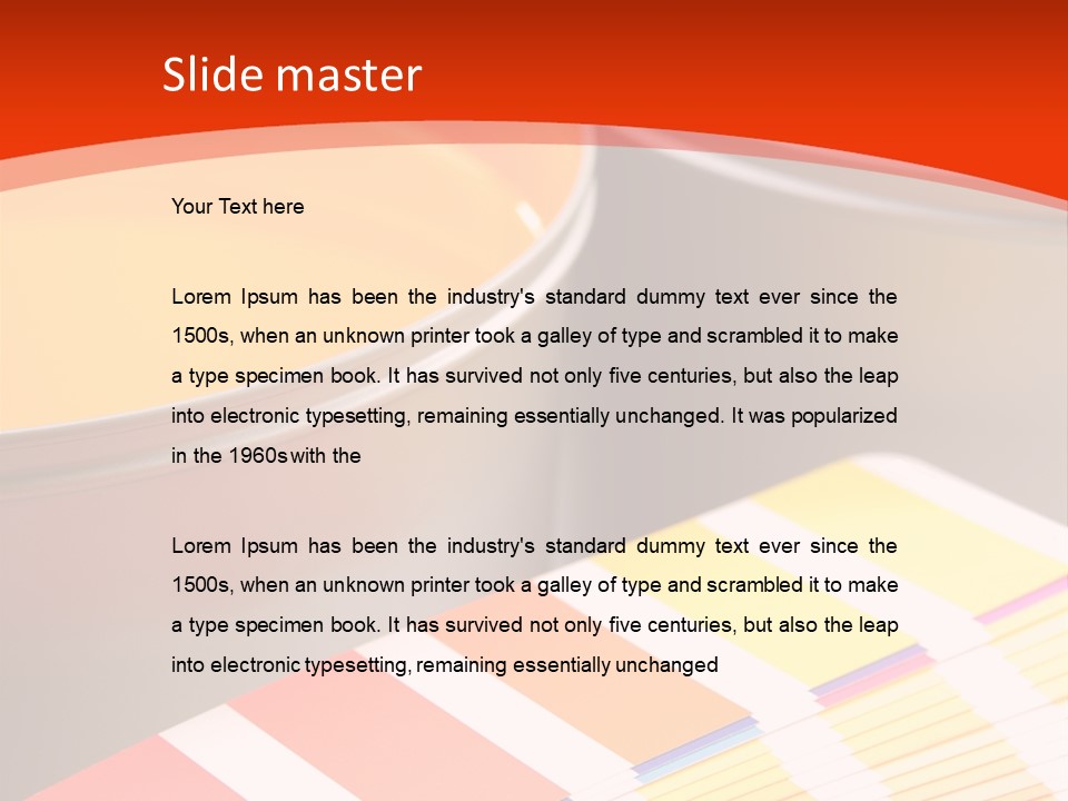 Printing Inks, Cyan, Magenta, Yellow PowerPoint Template