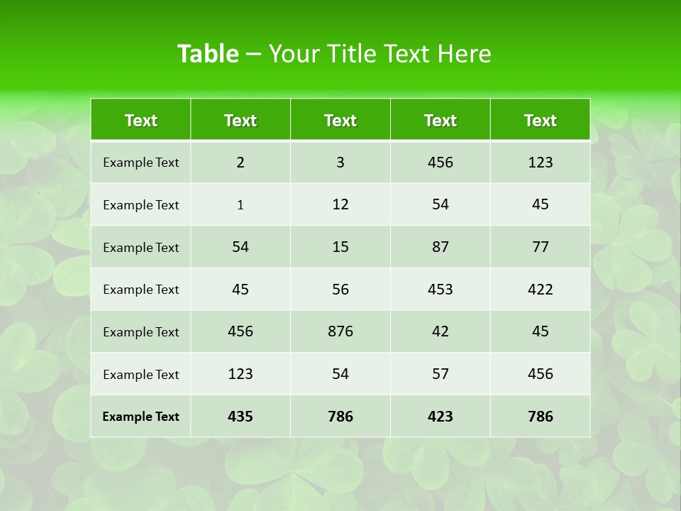 Clover Carpet PowerPoint Template