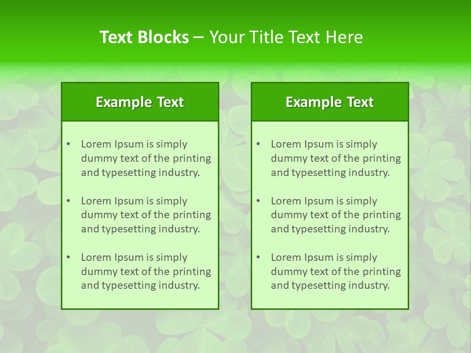 Clover Carpet PowerPoint Template