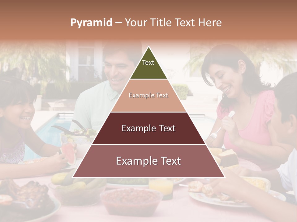 Family Enjoying A Barbeque PowerPoint Template