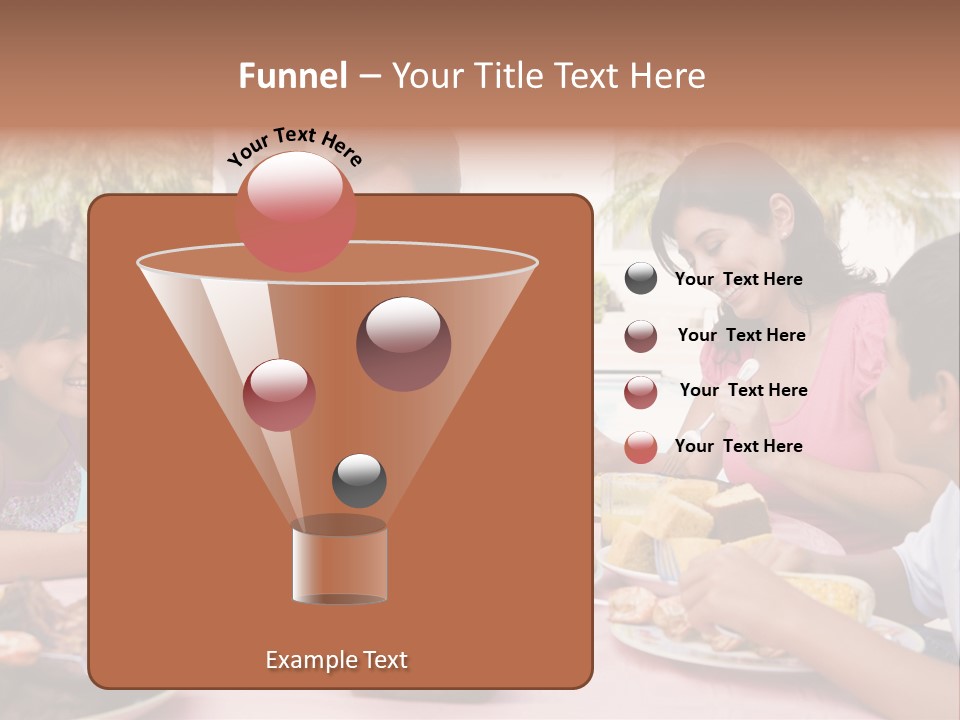 Family Enjoying A Barbeque PowerPoint Template