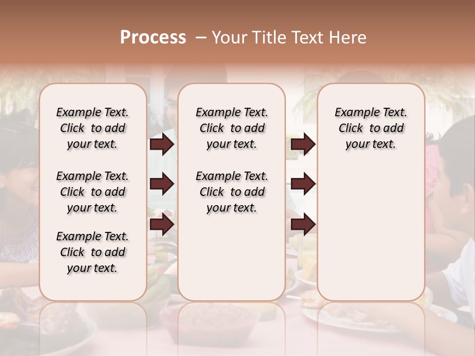 Family Enjoying A Barbeque PowerPoint Template