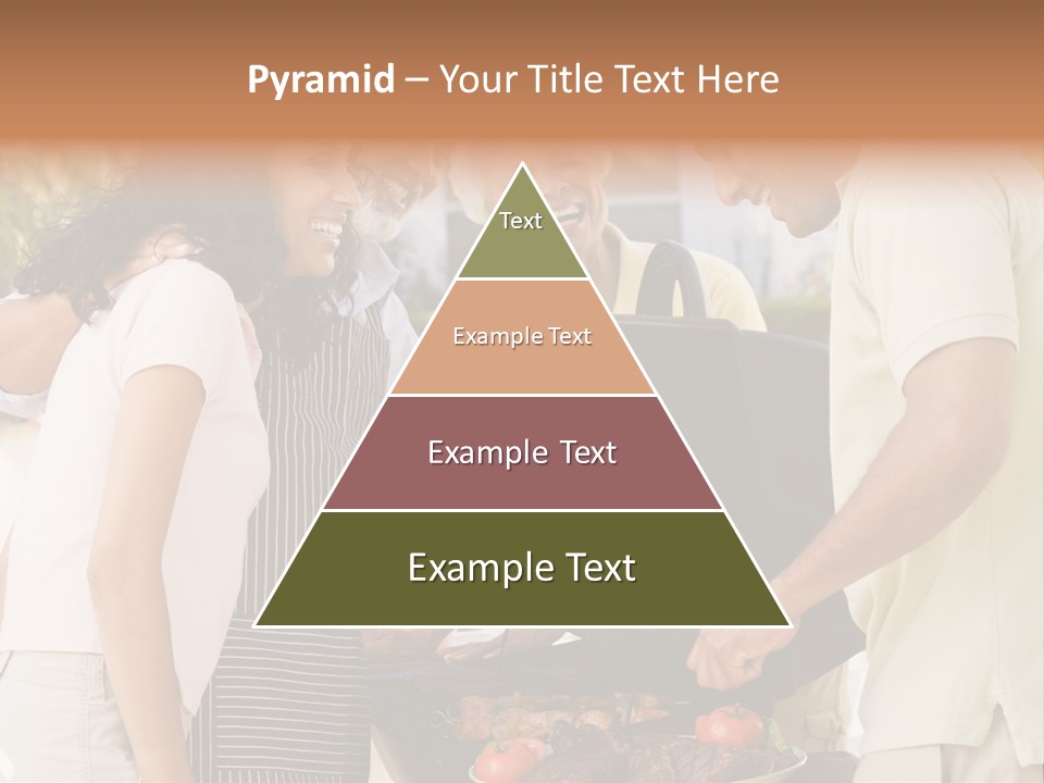 Family Enjoying A Barbeque PowerPoint Template