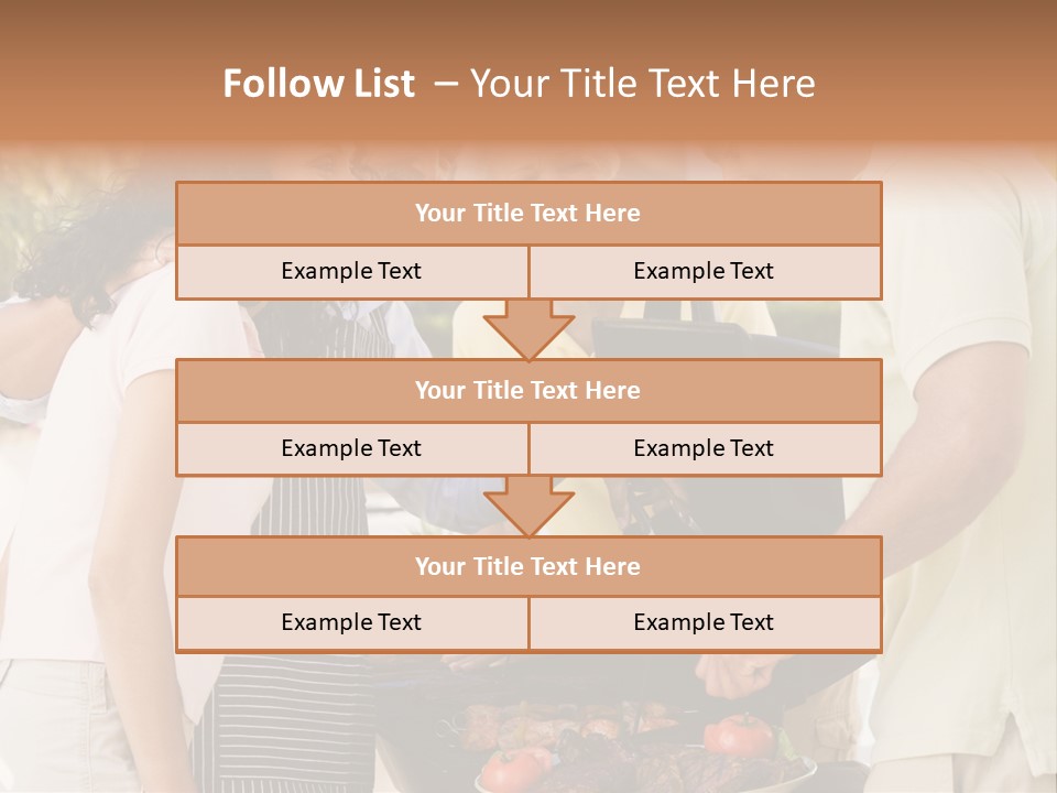 Family Enjoying A Barbeque PowerPoint Template