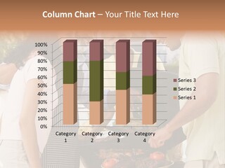 Family Enjoying A Barbeque PowerPoint Template