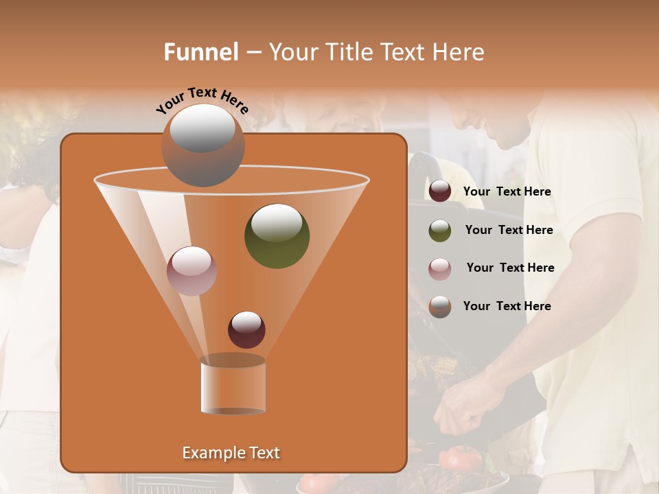 Family Enjoying A Barbeque PowerPoint Template