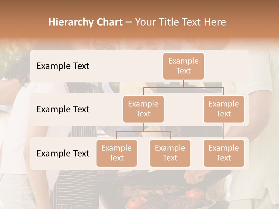 Family Enjoying A Barbeque PowerPoint Template