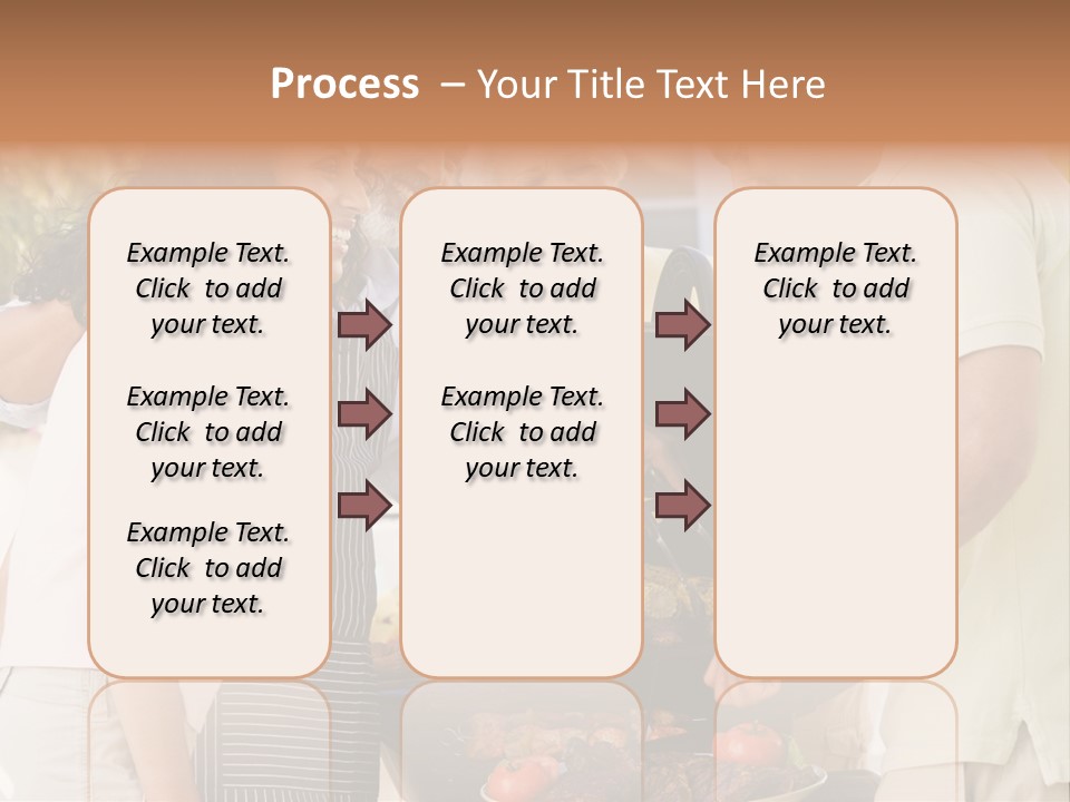 Family Enjoying A Barbeque PowerPoint Template
