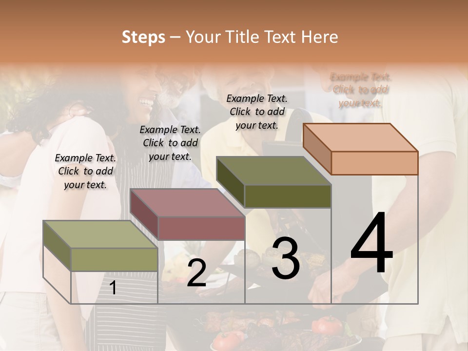 Family Enjoying A Barbeque PowerPoint Template