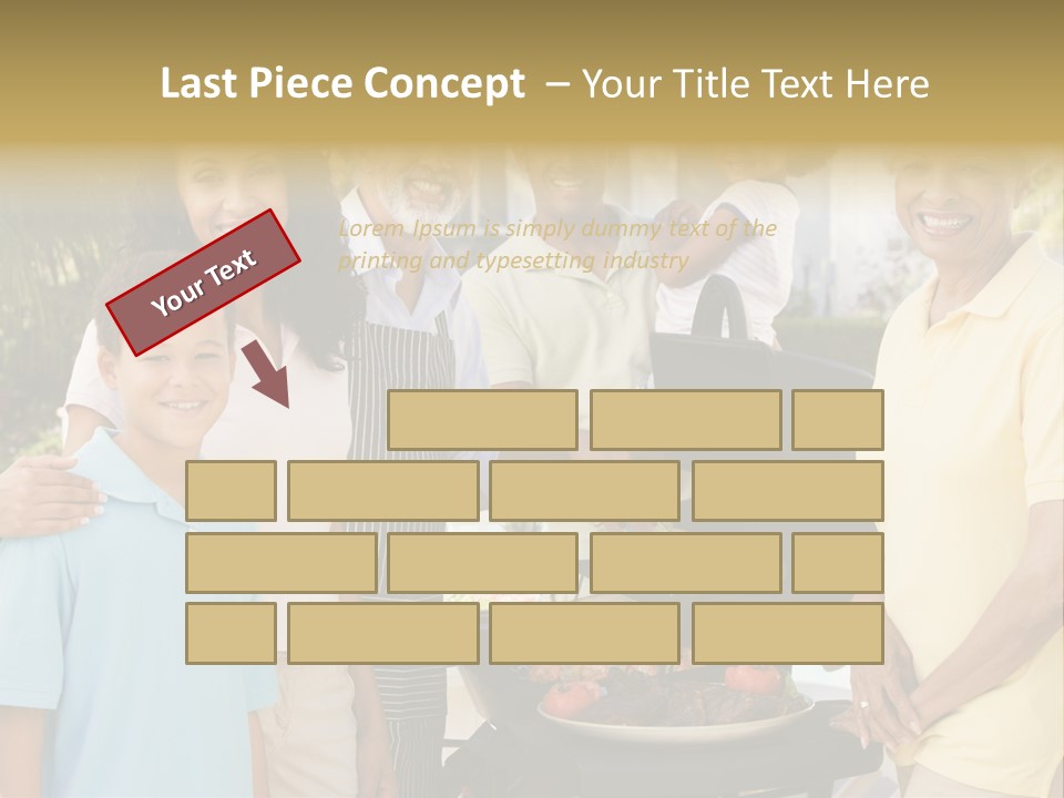 A Group Of People Standing Around A Grill PowerPoint Template