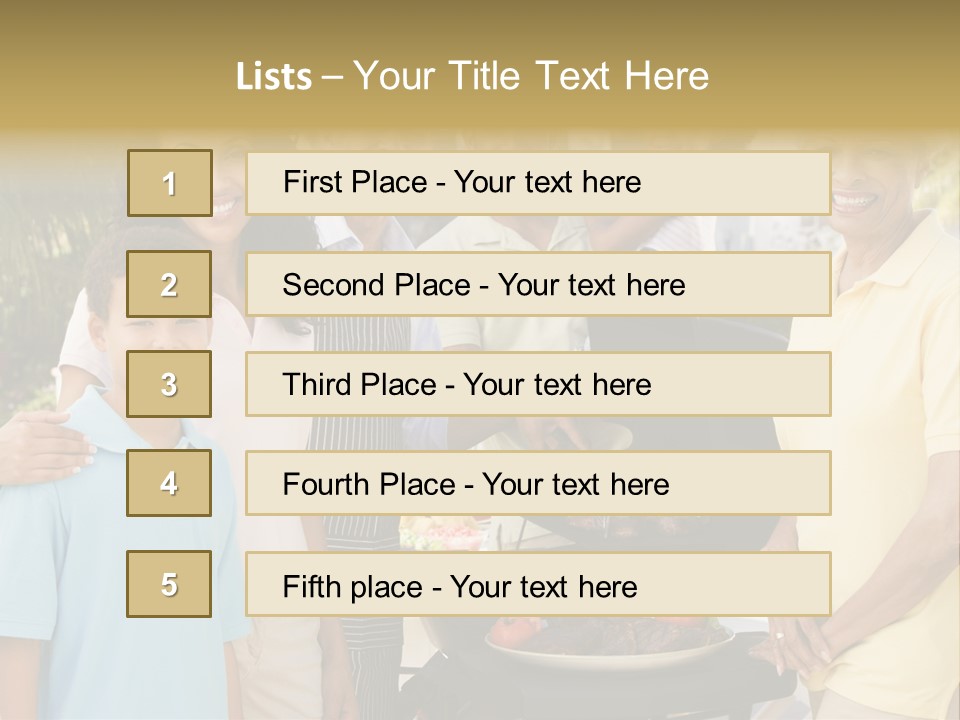 A Group Of People Standing Around A Grill PowerPoint Template