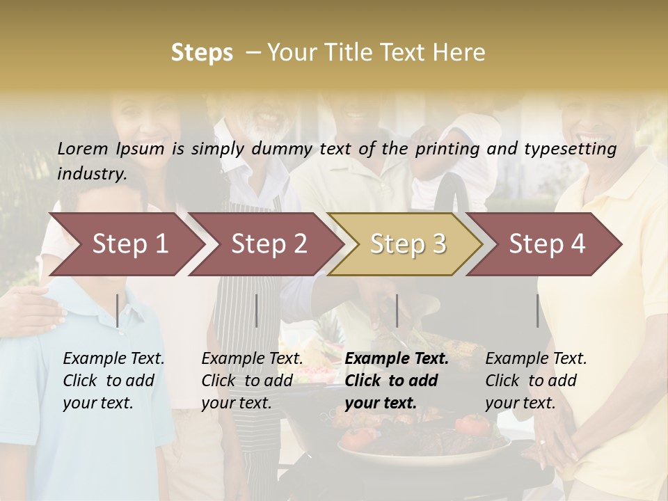 A Group Of People Standing Around A Grill PowerPoint Template