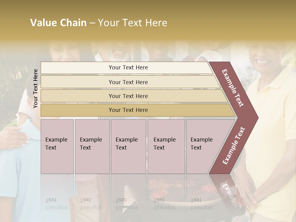 A Group Of People Standing Around A Grill PowerPoint Template