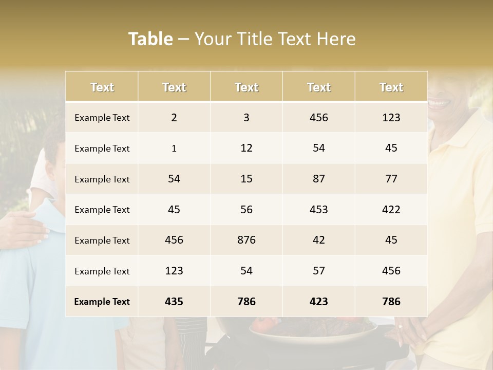 A Group Of People Standing Around A Grill PowerPoint Template