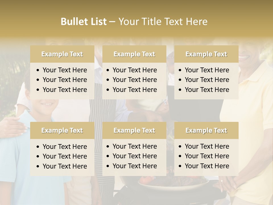 A Group Of People Standing Around A Grill PowerPoint Template