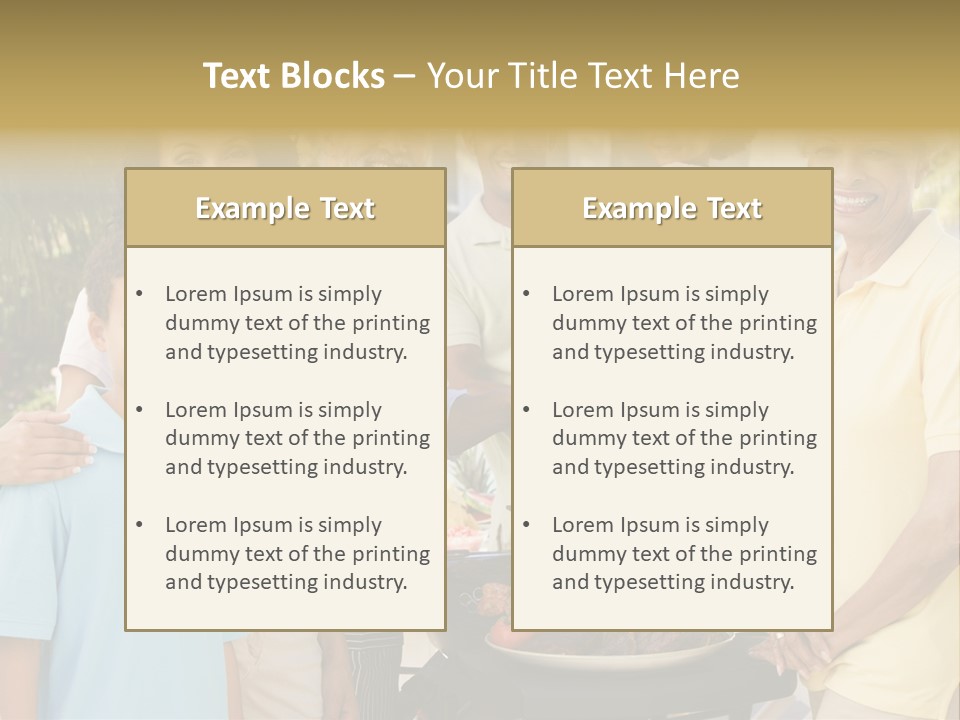 A Group Of People Standing Around A Grill PowerPoint Template