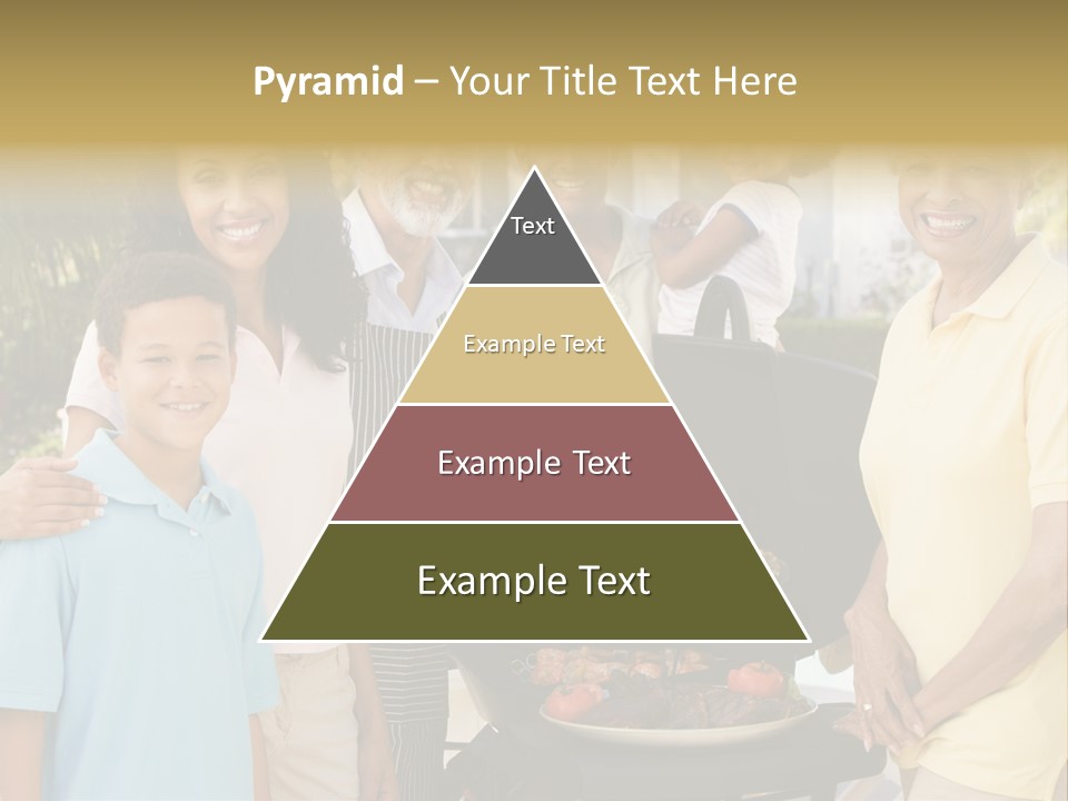 A Group Of People Standing Around A Grill PowerPoint Template