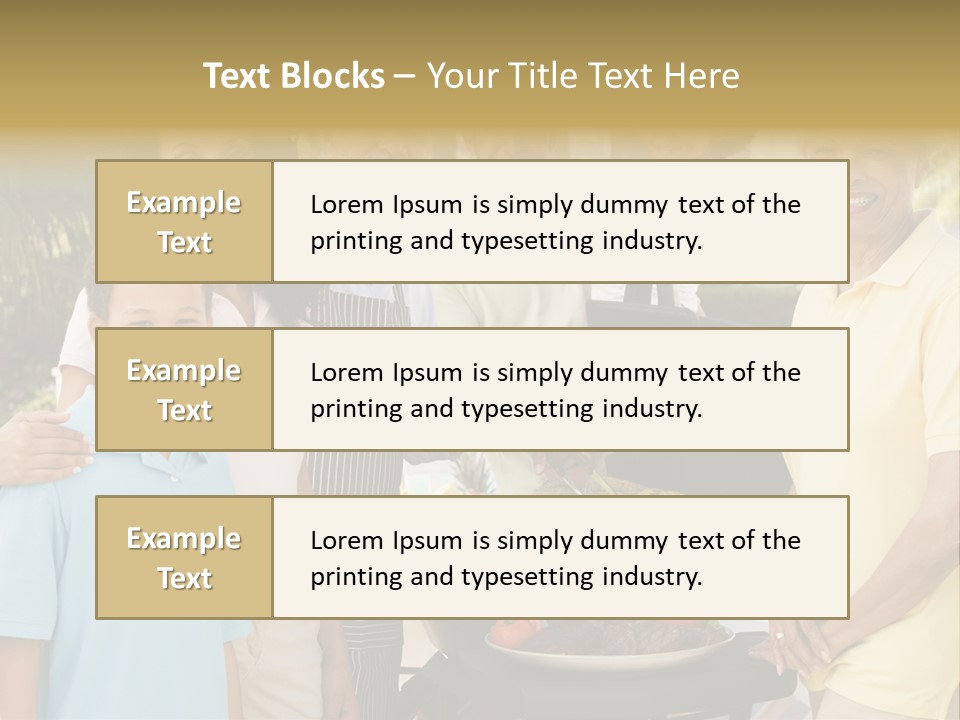 A Group Of People Standing Around A Grill PowerPoint Template