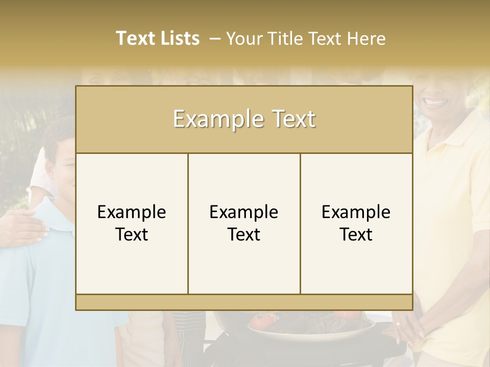 A Group Of People Standing Around A Grill PowerPoint Template