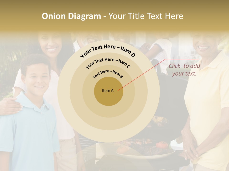 A Group Of People Standing Around A Grill PowerPoint Template