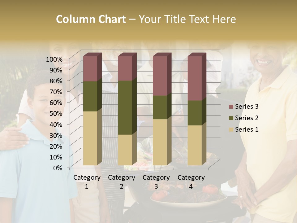 A Group Of People Standing Around A Grill PowerPoint Template