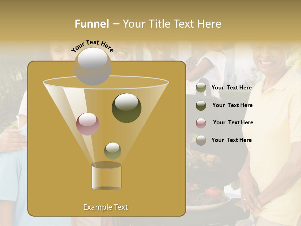 A Group Of People Standing Around A Grill PowerPoint Template