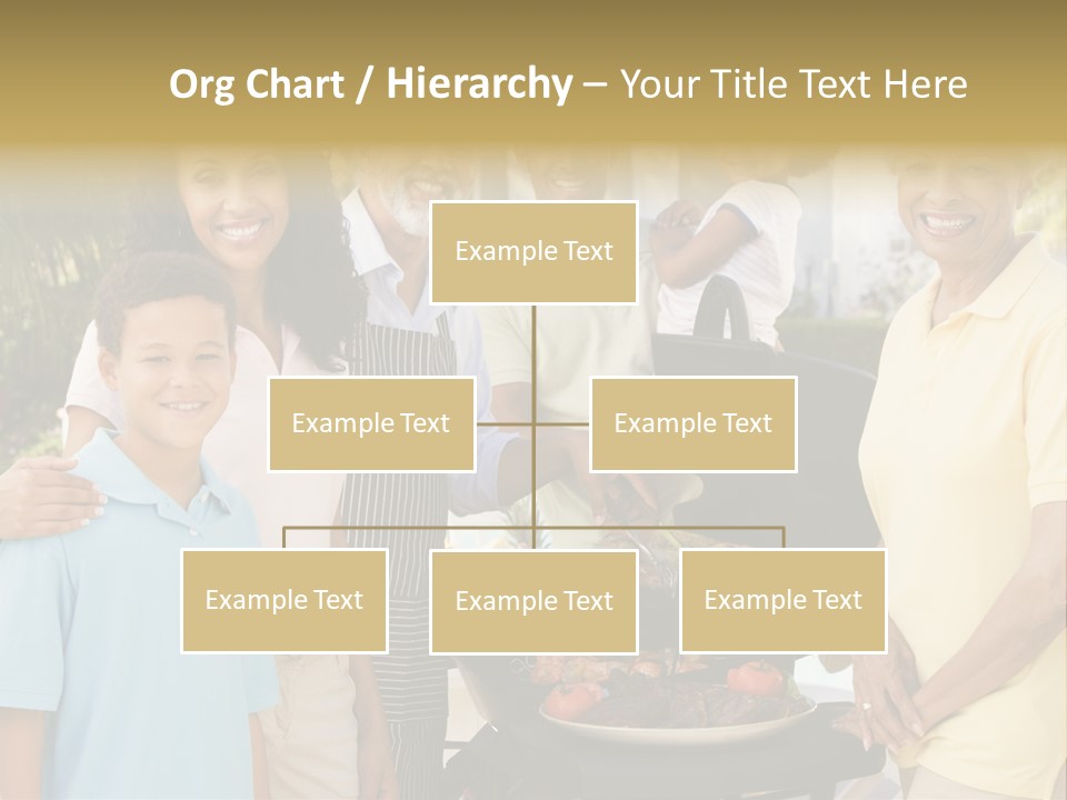 A Group Of People Standing Around A Grill PowerPoint Template