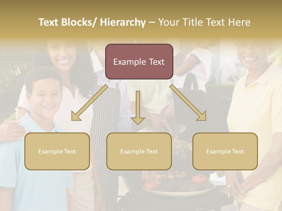 A Group Of People Standing Around A Grill PowerPoint Template