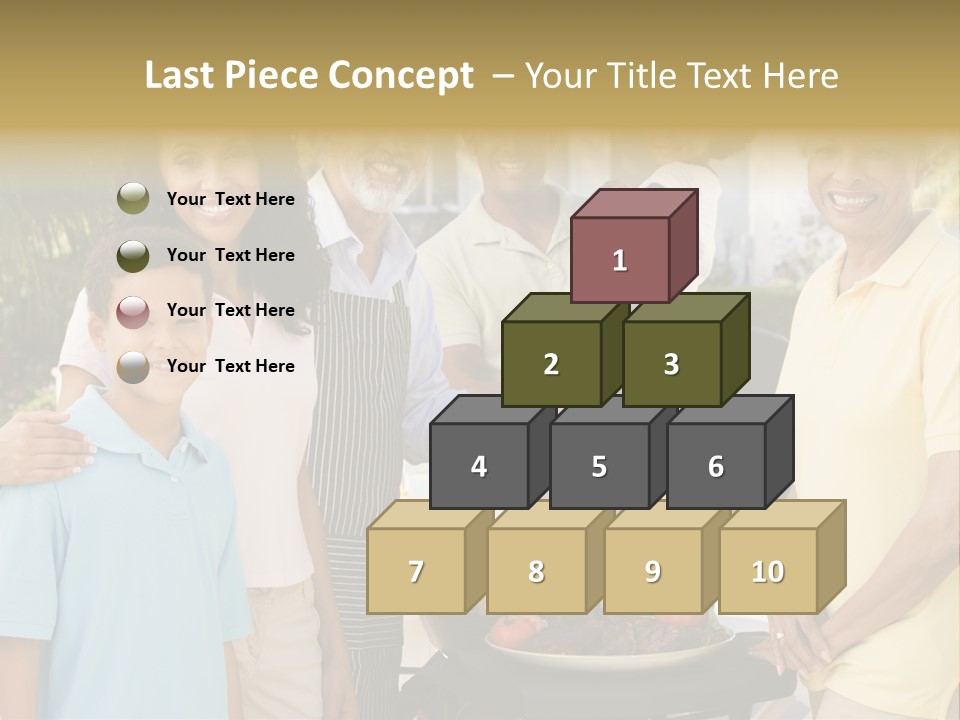 A Group Of People Standing Around A Grill PowerPoint Template