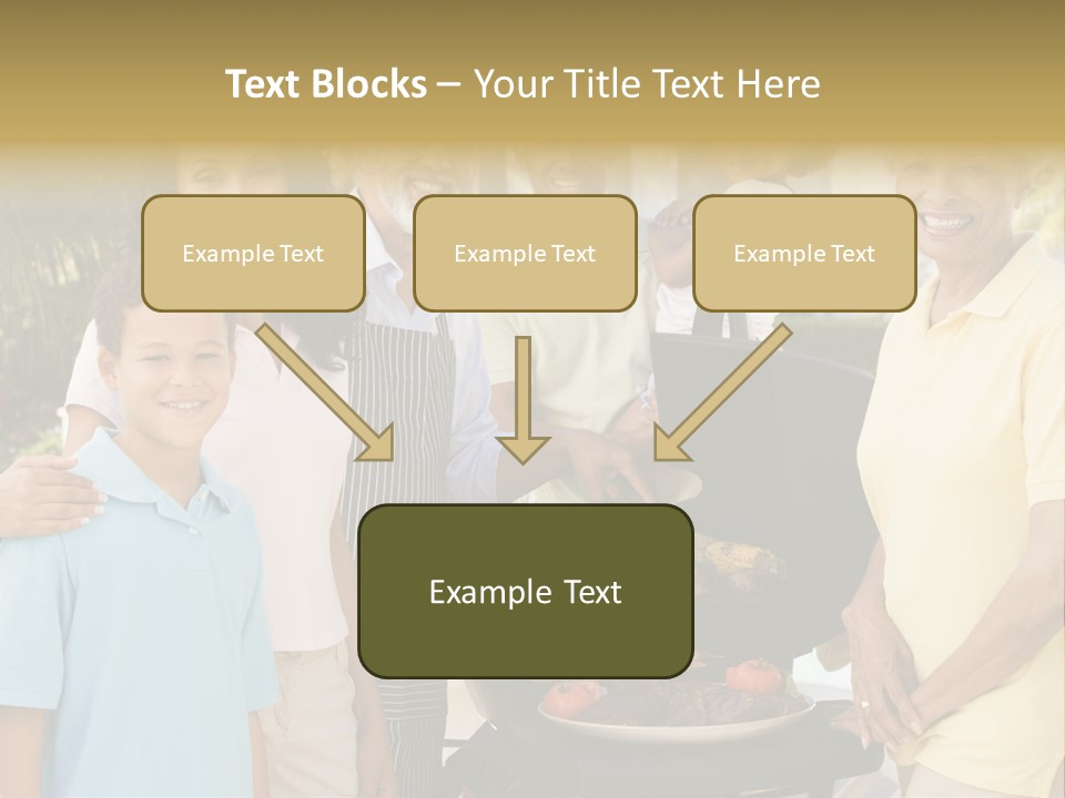 A Group Of People Standing Around A Grill PowerPoint Template