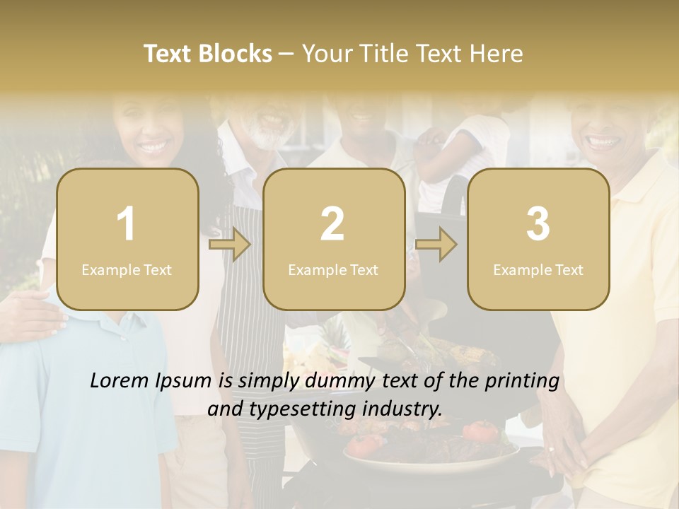 A Group Of People Standing Around A Grill PowerPoint Template