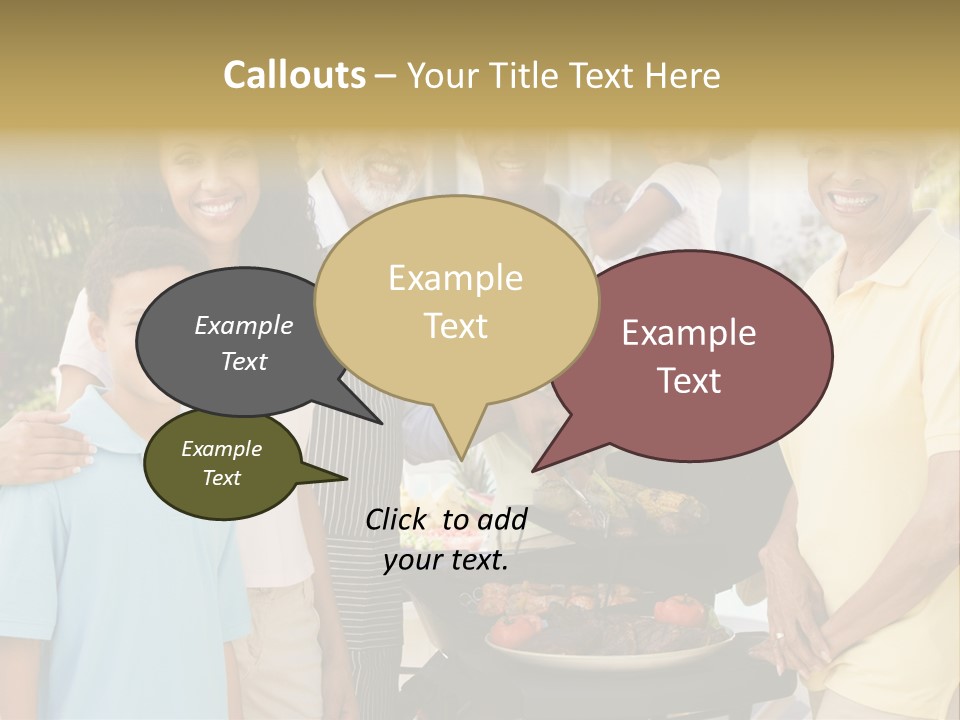 A Group Of People Standing Around A Grill PowerPoint Template