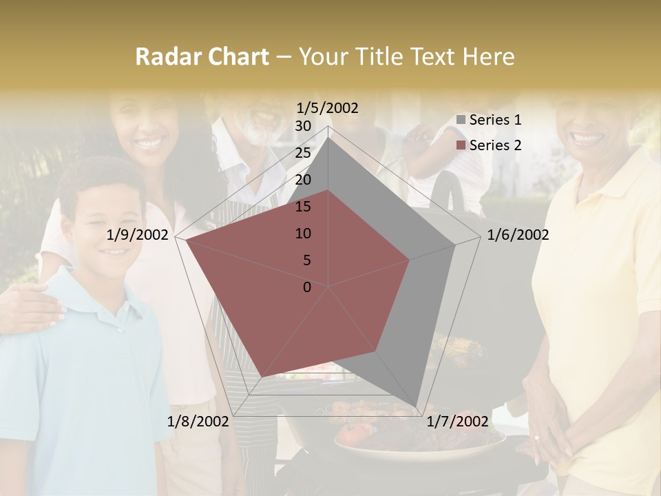 A Group Of People Standing Around A Grill PowerPoint Template