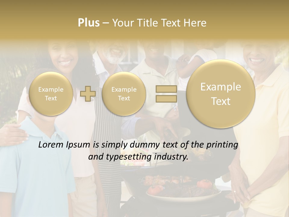 A Group Of People Standing Around A Grill PowerPoint Template