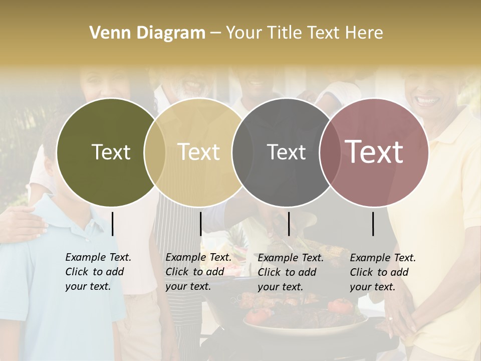 A Group Of People Standing Around A Grill PowerPoint Template