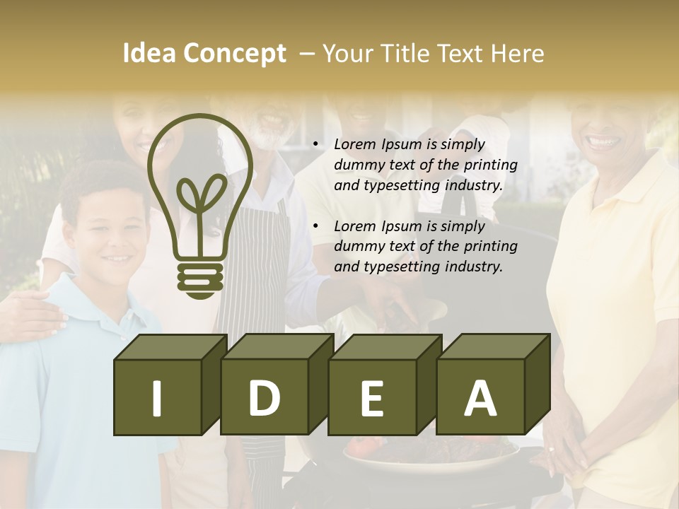 A Group Of People Standing Around A Grill PowerPoint Template