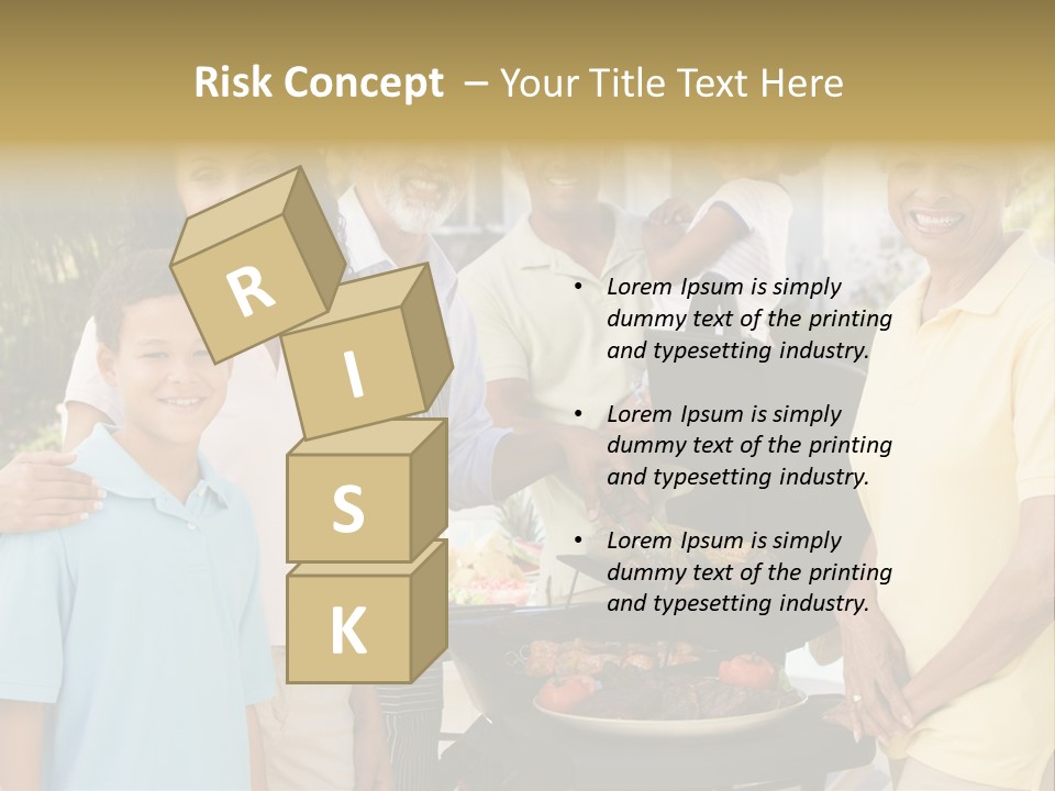 A Group Of People Standing Around A Grill PowerPoint Template