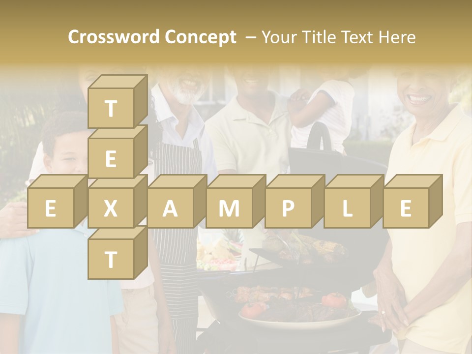 A Group Of People Standing Around A Grill PowerPoint Template